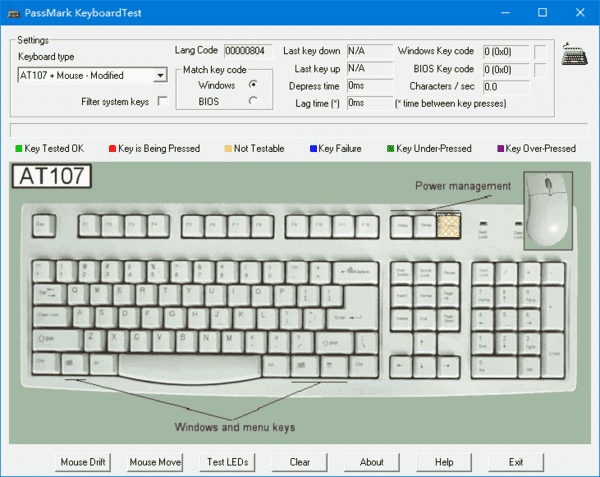 KeyboardTest(测试键盘软件) v3.2 Build 1002 便携版-私藏阁