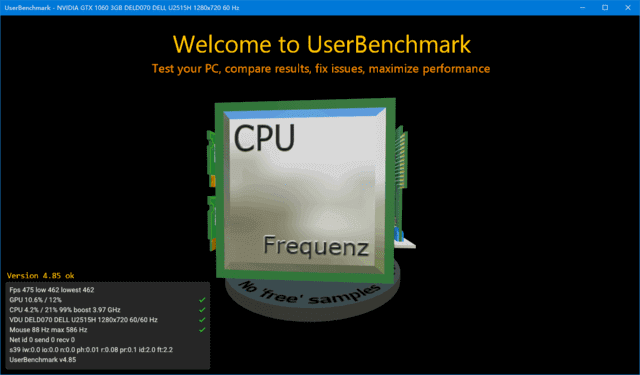 UserBenchmark(系统测试跑分软件) v5.3.5.0 便携版-私藏阁